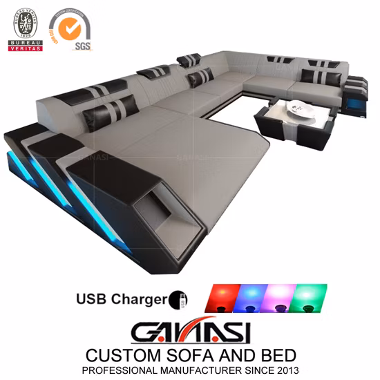 Ensemble de canapé de salon de meubles de maison italiens en gros d'usine de la Chine avec table basse